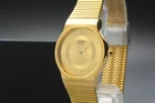 SEIKO Gold Dial Quartz Mens Watch V701-6K90 Vintage 1991 Near MINT From JAPAN
