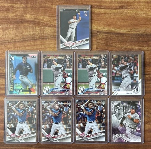 Aaron Judge 9 Rookie Card Lot -2017 Topps Yankees RC