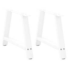 Couchtischbeine A-Form wei&szlig; pulverbeschichteter Stahl 60x(42-43)cm mit Nivellier