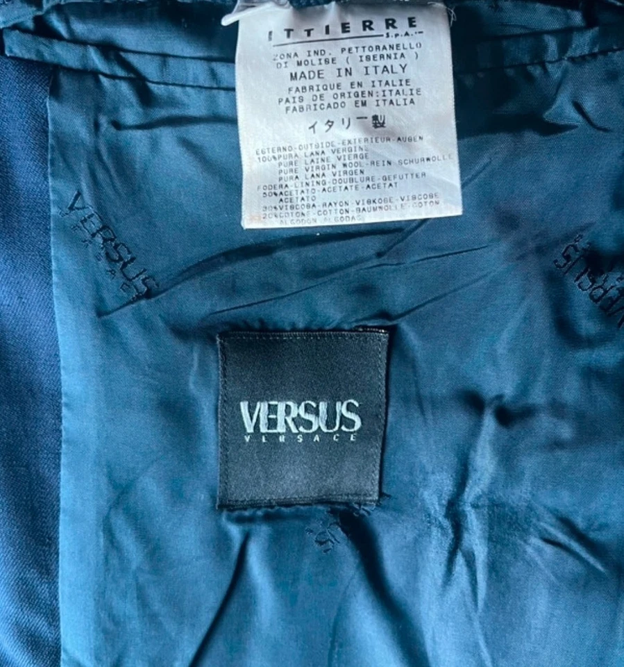 blazer homme versace bleu marine taille M - Photo 2/4