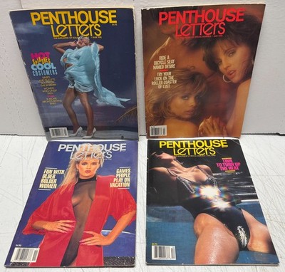 (4) PENTHOUSE LETTERS Magazines Vintage 1990 MAR JUL NOV & DEC Turn up the heat
