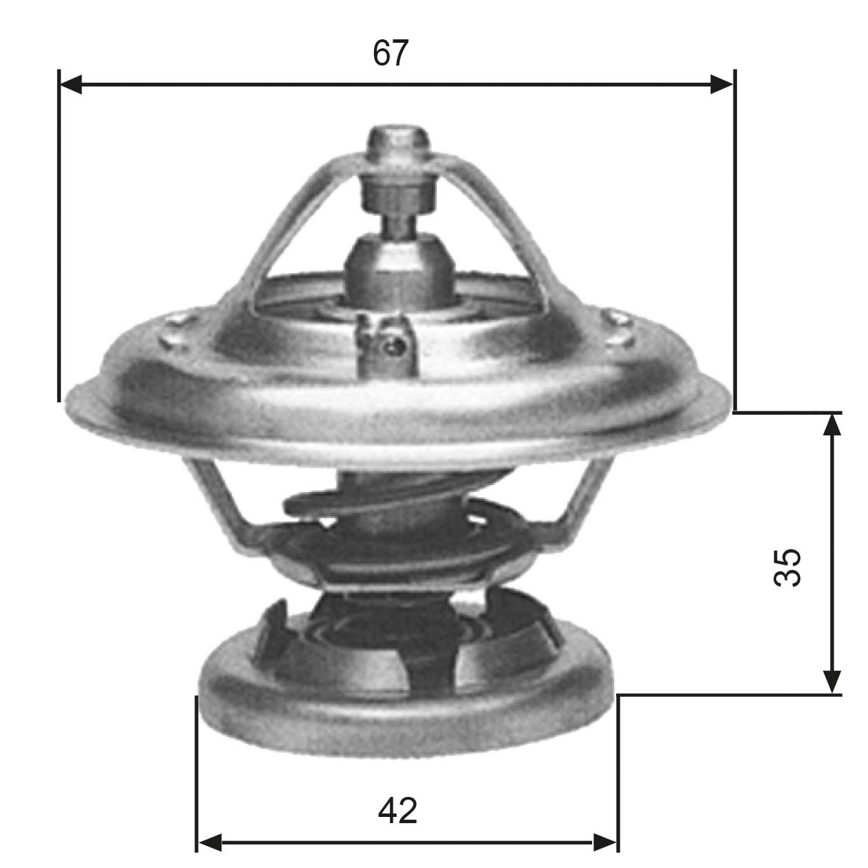 GATES TH12680G1 Thermostat, coolant for DAEWOO,MERCEDES-BENZ,PUCH,SSANGYONG