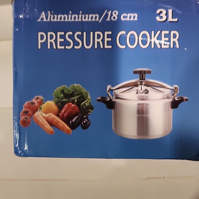 #ad #ad Aluminum Stove Top Pressure Cooker 3L 18 cm Silver Locking Lid Safety Valve $20.00