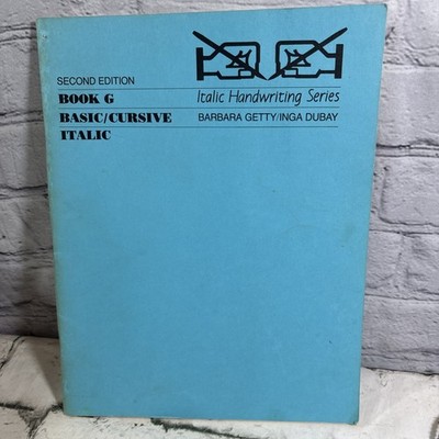 VTG Getty/Dubay Basic Cursive Italic Handwriting Book G 2nd Edition Pb 1986