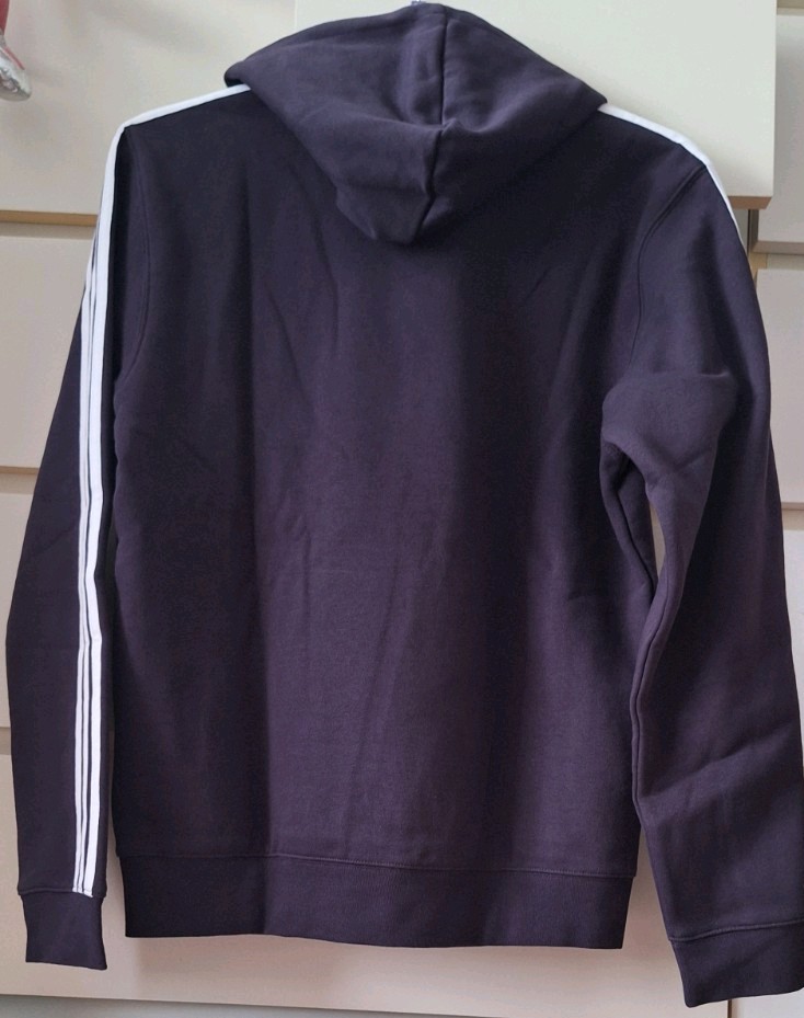 Adidas Mens Purple Classic Hoodie Logo/ Three Stripes RRP £ 65 image 7