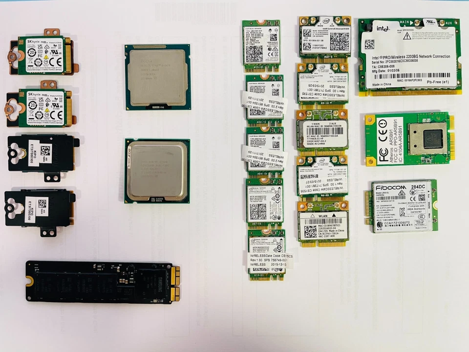 Intel i5-3470 & E2200 CPUs + Mixed RAM & WiFi Cards Lot - DDR3 DDR4 DDR2 DDR1 - Image 2 of 3