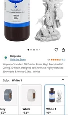 resin 3d printer 500 Mg Brand new. 25 Black,19white,16 Skin Tone,7 Blue,8 Yellow