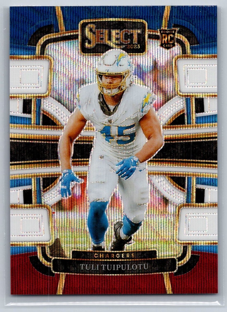 2023 panini select football tuli tuipulotu tri-color prizm rc 123