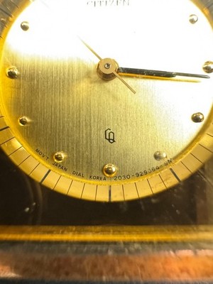 Vintage 1980s Citizen Gold-Tone Tank Style Dress Watch Recessed