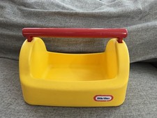 Vintage Little Tikes My First Toolbox Carrier Yellow Plastic Red Handle NO TOOLS