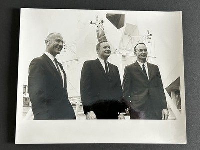 1969 NASA Apollo 11 Astronauts Aldrin, Armstrong, Collins Press Photo KSC69P-116