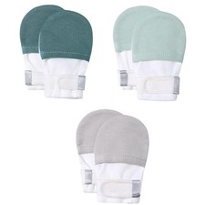 Baby Mitten,3 Pack, Emerald&Sage&Storm, 0-3 Months