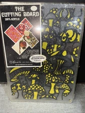 Mushroom Acrylic  Cutting Board  Portable Counter  Saver Vintage 14 X 10 NOS