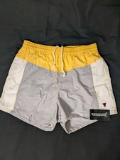 Vtg NOS 80s 90s Jantzen Sport Swim Trunks Board Shorts Sz 36 Color Block USA NEW