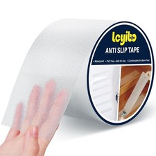 Anti Slip Tape Clear Waterproof Outdoor/Indoor, 4" x 42Ft Non Slip Traction Grip