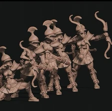 Greek Amazon Archers  28/32mm X10 Historical Fantasy Tabletop Miniatures