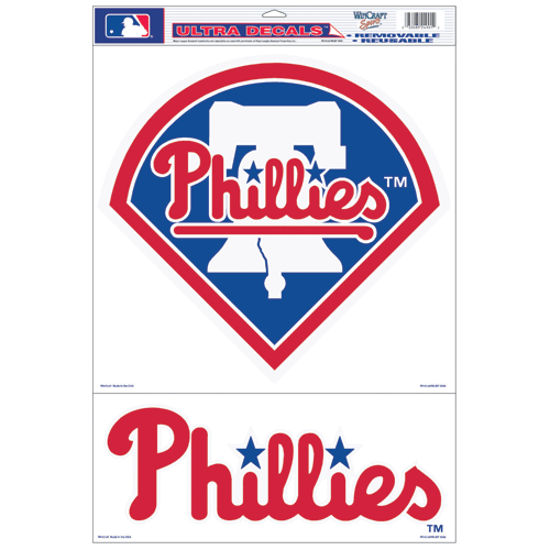 PHILADELPHIA PHILLIES LOGO ULTRA DECALS 11"X17" BRAND NEW FREE SHIPPING - Picture 1 of 1