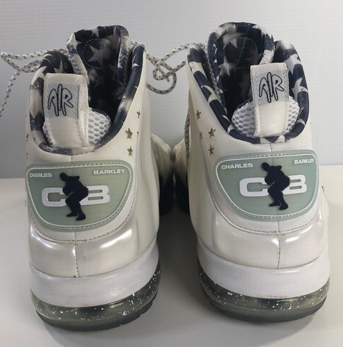 Nike Barkley Posite Max Men's Size 13 White & Metallic Silver 588527-100 | eBay