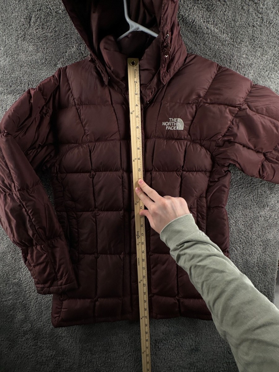 The North Face 600 Series Down Puffer Jacket Women Purple Hooded 