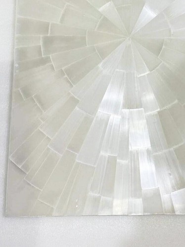 Selenite Hallway Table Top, Patio Coffee Table, Stone End Table Top - Picture 5 of 11