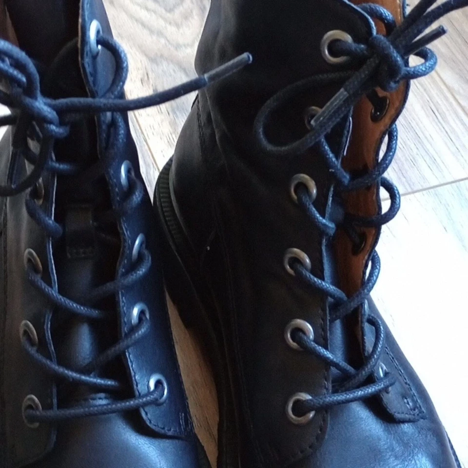 Botas de Combate Madewell Ranger Negras de Cuero con Cordones Talla 7 Nuevas Foto 3 de 4
