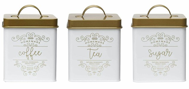 white kitchen tea coffee sugar