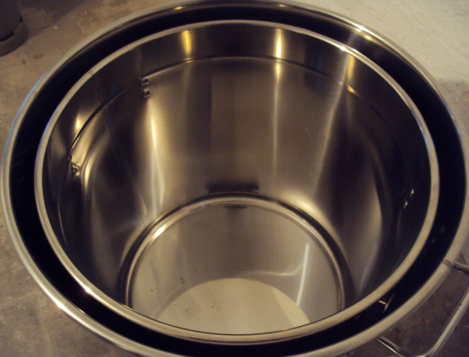 Gulaschkanone mit Wasserbad Edelstahltöpfe 67 und 46 Liter mit Gaskocher 10,5 KW - Bild 2 von 4