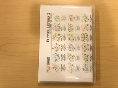 OESD Embroidery Design Pack #11955 Flower Letters 2 - Multi-Format CD