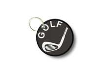 Keychain Round Printed Double-Sided Golf Club Golfer