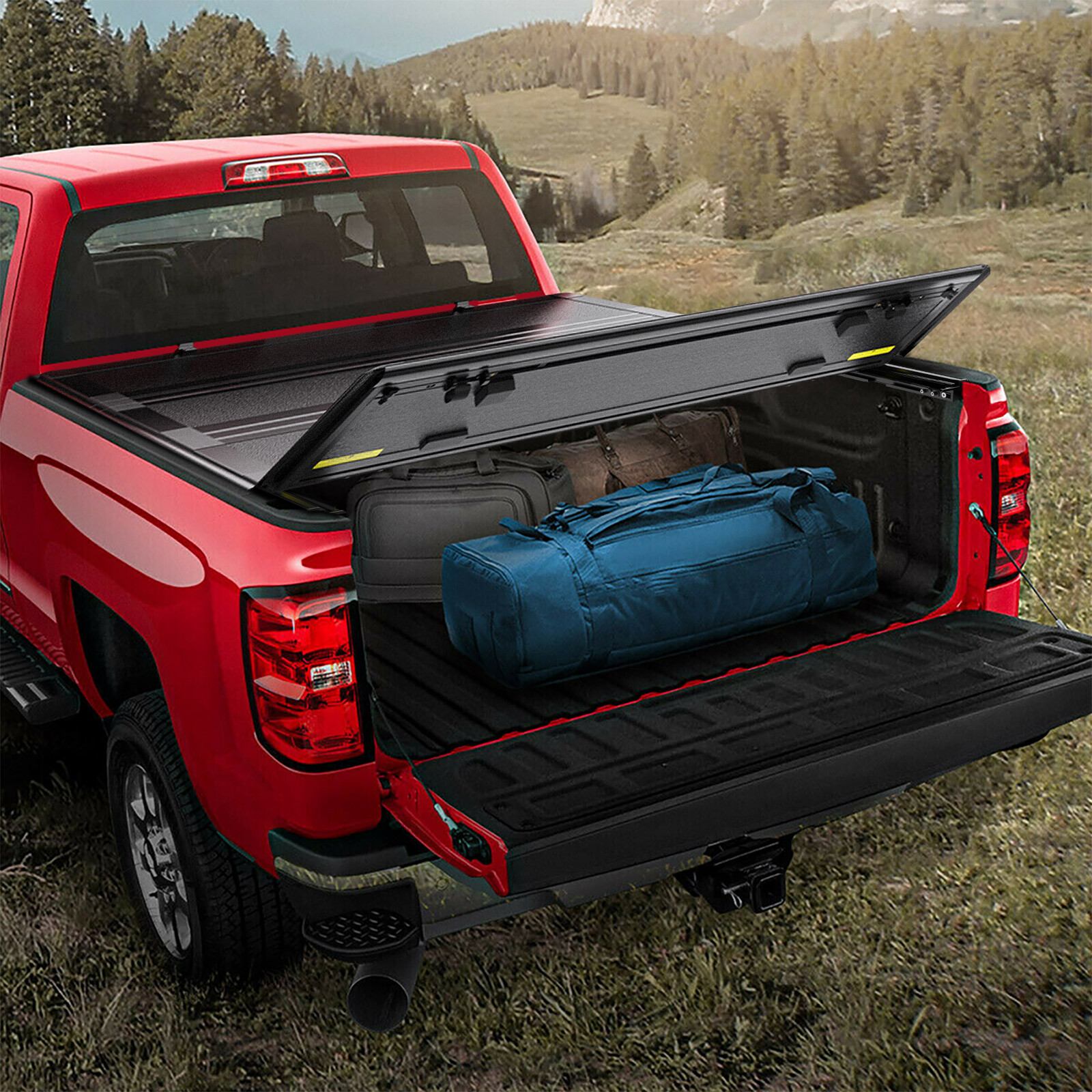 5FT FRP 4-Fold Hard Bed Tonneau Cover For 2019-2024 Ford Ranger Low Profile