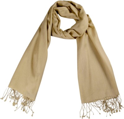 Pashmina Beiger Schal 70% Kaschmir 30% Seide Cashmere silk scarf  stole Beige
