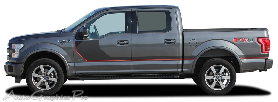 Kit de gráficos de vinilo laterales de hockey 2015-2020 calcomanías rayas para Ford F-150 Foto 2 de 4