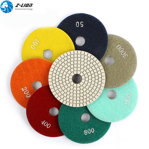 4 Inch Diamond Polishing Pads Stone Polishing kit Granite Concrete Wet