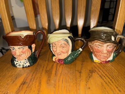 3 Vintage Medium Size Royal Doulton Toby Jugs Lot 3