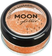 Moon glitter iridescent glitter shaker, orange