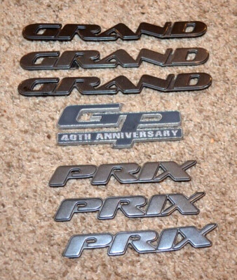 PONTIAC GRAND PRIX GP 4OTH ANNIVERSARY EMBLEMS BADGES OEM USED LOT | eBay