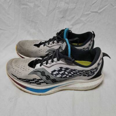 Saucony Mens Endorphin Speed 2 Running Shoes Black White  display picture 2