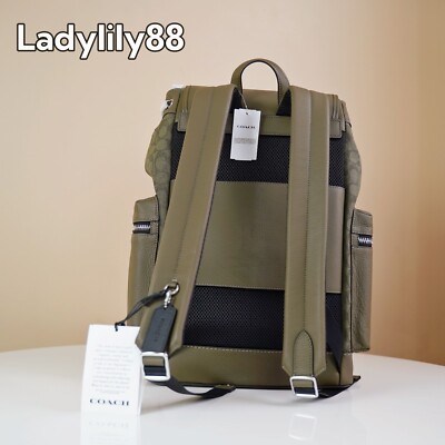 NWT Coach CE523 Sprint Backpack In Signature Jacquard Pebble