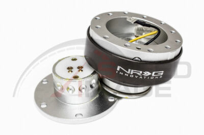NRG STEERING WHEEL GEN 2.0 QUICK RELEASE SILVER BODY TITANIUM RING SRK-200SL