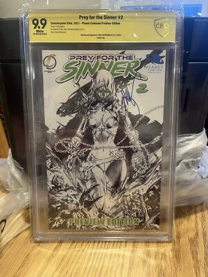 Prey For The Sinner #2  SIGNED CBCS SS 9.9 Basaldua Preview ED.   How Much??