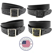 Perfect Fit Garrison Belt ~1.5" Premium Quality Leather 28-60 Basketweave Plain 