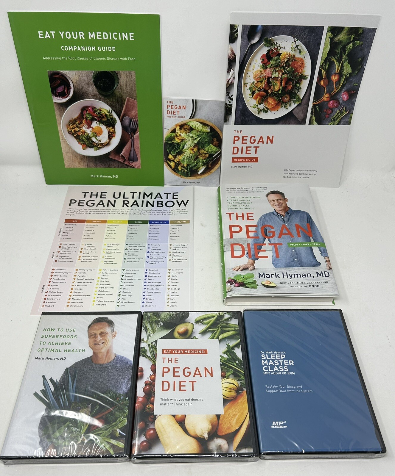 Pegan Diet Complete Set Dr Hyman 1 Hardback 3 Paperbacks 3 Videos 1 ...