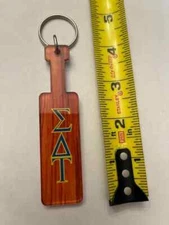 Sigma Delta Tau Paddle Acrylic Key Chain, Fob, Mirror Back, RETRO, LICENSED