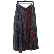 Chessa Davis Skirt Vintage Womens Size Large Maxi Cottagecore Multicolor Retro
