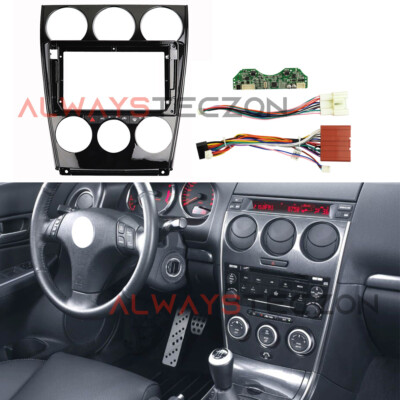 Double DIN Dash Kit Stereo Radio Installation Wire Harness For Mazda 6 2003-2008