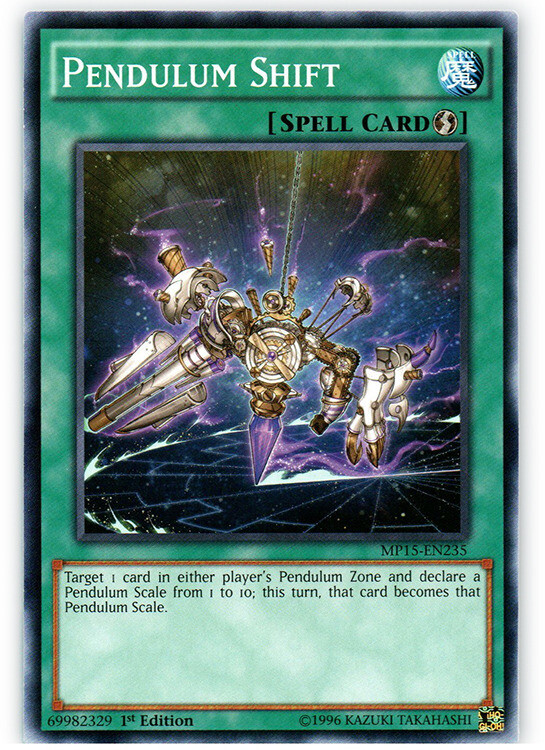 Pendulum Shift - MP15-EN235 - Common - 1st Edition x3 - Lightly Played