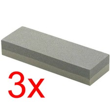 SET OF 3 ALUMINIUM OXIDE SHARPENING OIL STONE FINE MEDIUM GRADE 8" HAND TOOLS