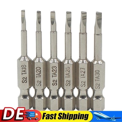 6pcs Magnetic Triangle Screwdriver Bits S2 Steel 1/4 inch Hex Shank Bit Set