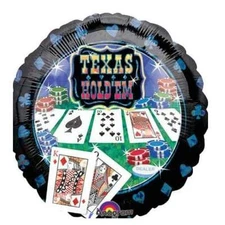 Texas Hold'em prismatic 18" foil balloon #119560  A