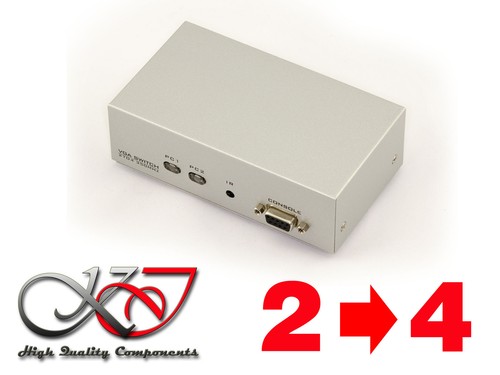 KALEA-INFORMATIQUE Switch Et Splitter VGA 350MHz 2 Vers 4 Ports 350mhz Switch Et Splitter En Meme Temps Manageable A Distance